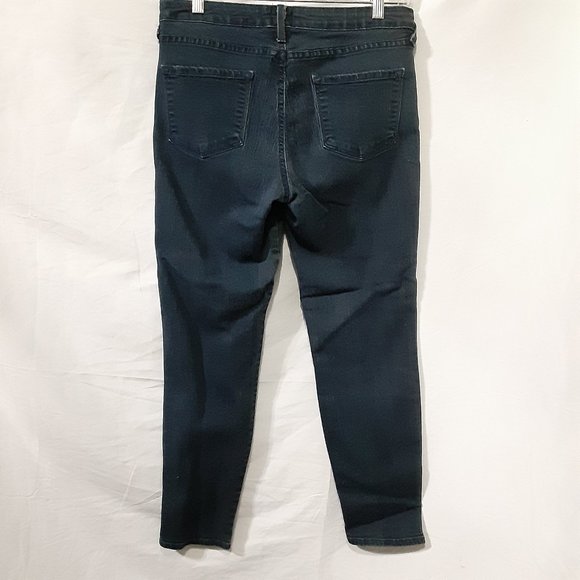 Just Black Size 31 Dark Blue Jean Skinny Stretch Comfort Zipper Ankle USA Made - Picture 3 of 6